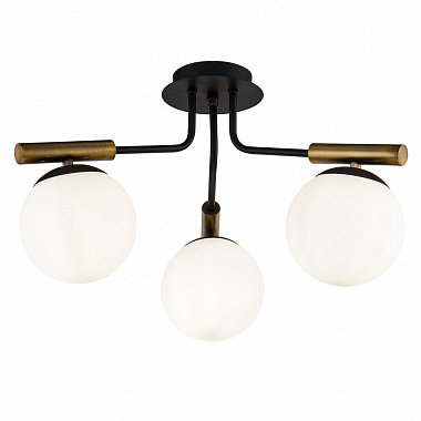 картинка Светильник потолочный Modern, Paolina, 3 ламп, Ø54х27 см, черный от магазина Одежда+