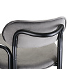 Изображение товара Набор из 2 полубарных стульев Ror, Round, велюр, черный/серый