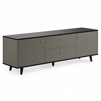 Изображение товара Тумба под ТВ Twin, TW090, 184х45х60 см, дуб венге/дымчатый кварц
