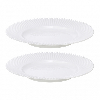 картинка Набор из двух тарелок белого цвета из коллекции Edge, 21 см от магазина Одежда+