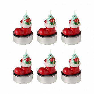 Набор декоративных свечей Festive stocking из коллекции New Year Essential, 6 шт.