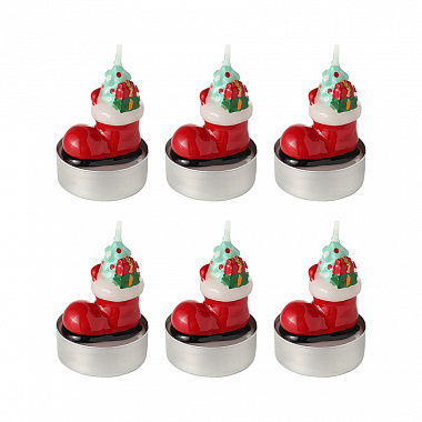 картинка Набор декоративных свечей Festive stocking из коллекции New Year Essential, 6 шт. от магазина Одежда+