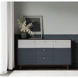 Изображение товара Комод The Idea, Frame, FR048, 139х40х82 см, темный дуб/принт 117
