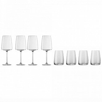 Изображение товара Набор бокалов для вина и воды Vivid Senses, 535/500 мл, 8 шт.