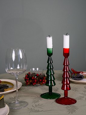 картинка Подсвечник Christmas shape, 22 см, зелёный от магазина Одежда+