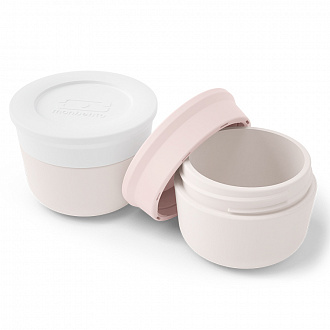 Изображение товара Набор из 2-х соусниц с крышками MB Temple, 20 мл, white natural + pink natural