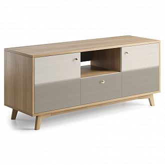 Изображение товара Тумба под ТВ The Idea, Frame, FR047, 139х45х60 см, осветленный дуб/принт 119