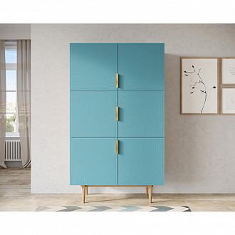 Изображение товара Комод Line, 100х45х170 см, голубой