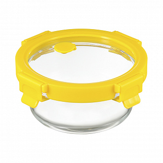 Изображение товара Контейнер для запекания и хранения круглый с крышкой, 400 мл, желтый
