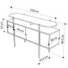 Изображение товара Комод Hanley, 154х41,2х86,2, черный мрамор/светло-коричневый