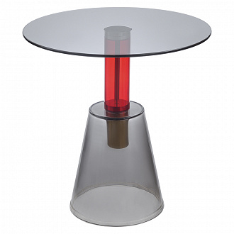 Изображение товара Столик кофейный Amalie, Ø50 см, серый/красный