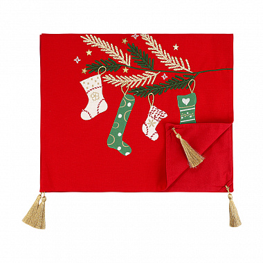 Дорожка на стол Winter wishes из коллекции New Year Essential, 45х150 см, анонс элемента