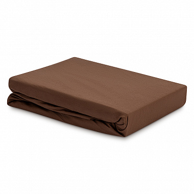 Простыня из перкаля шоколадного цвета из коллекции Stripes, 240х270см, анонс элемента