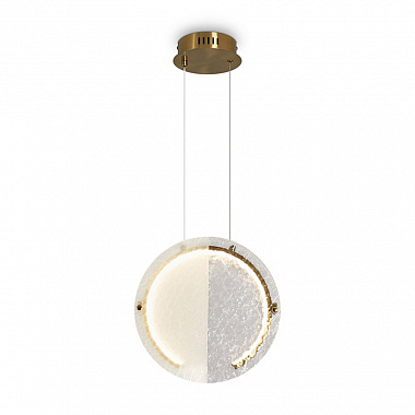 картинка Светильник подвесной LED, Eclat, 4х29 см, белый/латунь от магазина Одежда+