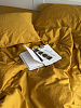 Изображение товара Комплект постельного белья из премиального сатина горчичного цвета из коллекции Essential, 200х220 см