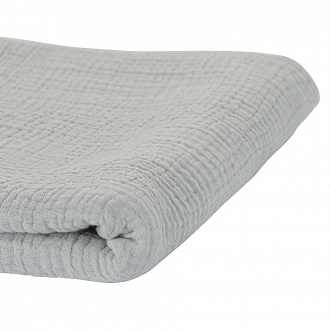 Изображение товара Одеяло из жатого хлопка серого цвета из коллекции Essential 90x120 см