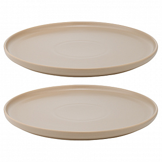 Изображение товара Набор из двух тарелок бежевого цвета из коллекции Essential, 25 см