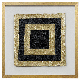 Изображение товара Панно на стену Бумажный замок 2, черное/золото