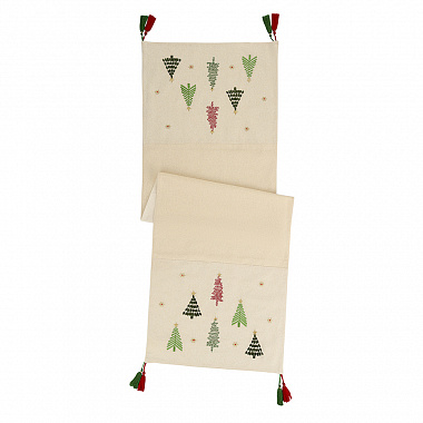Дорожка на стол Frozen pines из коллекции New Year Essential, 45х150 см, анонс элемента