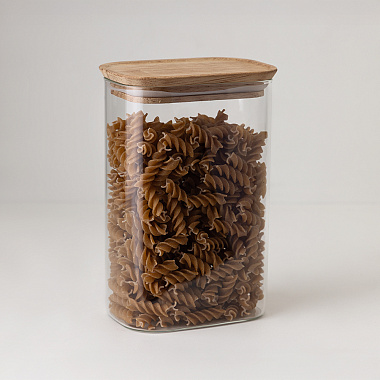 картинка Банка для хранения прямоугольная Glass Acacia, 1,3 л от магазина Одежда+