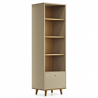 Изображение товара Стеллаж Twin, TW163, 58х45х194 см, натуральный дуб/крем-брюле