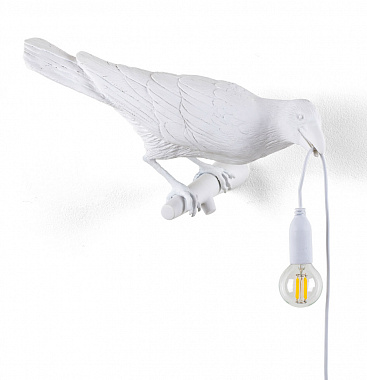 Светильник для улицы Bird Lamp Looking Right, белый, анонс элемента