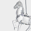 Изображение товара Игрушка елочная Horse, Грациозные лошади, 9 см, серебристая