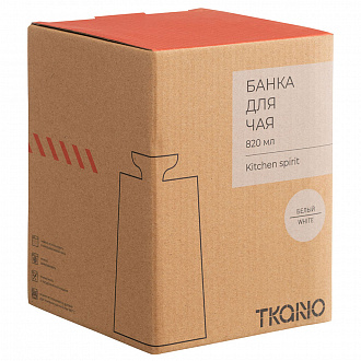 Изображение товара Банка для чая белого цвета из коллекции Kitchen Spirit, 820 мл