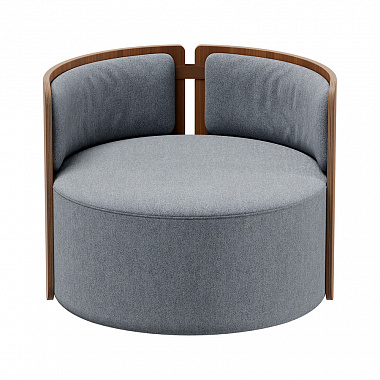 Кресло крутящееся Lagom 800, ∅82,5 см, серый/орех, анонс элемента