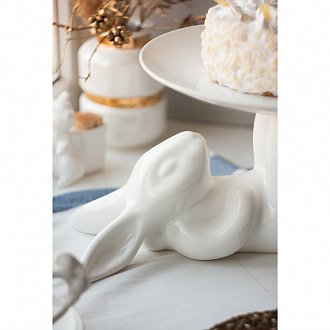 Изображение товара Блюдо Кролики, Гранд кролик, 31 см, белый