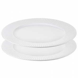 Изображение товара Набор обеденных тарелок Soft Ripples, Ø27 см, белые, 2 шт.
