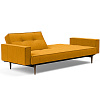 Изображение товара Диван с мягкими подлокотниками Splitback Styletto Dark, 241х89х79 см, желтый