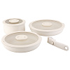Изображение товара Набор посуды для приготовления со съемной ручкой Smart Ceramic, 7 предметов, цвета топленого молока