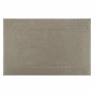 Коврик для ванной с фактурным бортиком бежево-серого цвета из коллекции Essential, 50х80 см