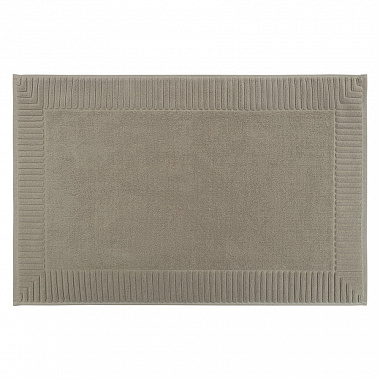 Коврик для ванной с фактурным бортиком бежево-серого цвета из коллекции Essential, 50х80 см, анонс элемента