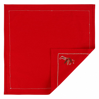 Салфетка сервировочная Winter wishes из коллекции New Year Essential, 45х45 см, анонс элемента