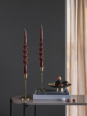 картинка Набор из двух свечей коричневого цвета из коллекции Essential, 35 см от магазина Одежда+