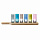 Набор стопок на деревянной подставке Paddle, 40 см, разноцветный, 6 шт.