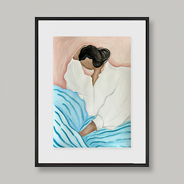 картинка Графика «Отдых», Art Design 33, лист А3, белый/серый/голубой/бежевый от магазина Одежда+