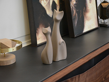 картинка Фигура декоративная Siamese Cats, 10x7x30 см, темно-серая от магазина Одежда+