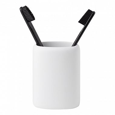 картинка Стакан для зубных щеток Slim, белый от магазина Одежда+