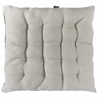 Подушка на стул из стираного льна серого цвета из коллекции Essential, 40х40x4 см