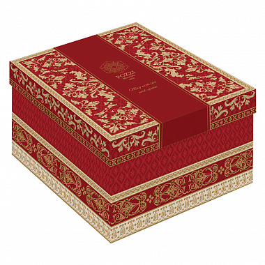 картинка Кружка с крышкой и ложкой Baroque, 300 мл, красная от магазина Одежда+