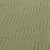 Изображение товара Плед из хлопка рельефной вязки травянисто-зеленого цвета из коллекции Essential, 130х170 см