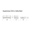Изображение товара Диван Supremax Deluxe Excess Lounger, 200х117х83 см, серый
