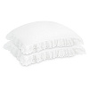 Изображение товара Комплект постельного белья c кружевом из премиального сатина белого цвета из коллекции Essential, 200х220 см