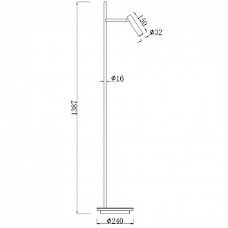 Изображение товара Светильник напольный Table & Floor, Estudo, 1 лампа, 24х30,5х138,7 см, белый