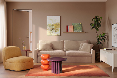 Кресло Ease, 76х91х75 см, желтое, анонс элемента