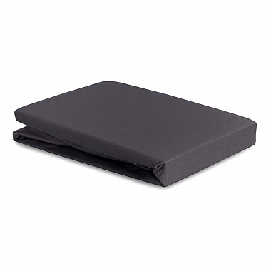 Простыня из премиального сатина темно-серого цвета из коллекции Essential, 240х270 см, анонс элемента