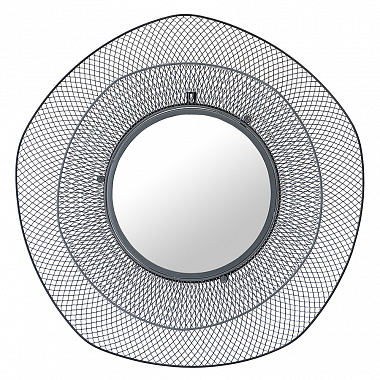 картинка Зеркало настенное Vinger, Ø79 см, черное от магазина Одежда+